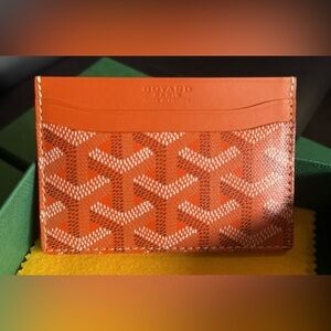 NWT Goyard Saint-Sulpice Card Wallet - Orange